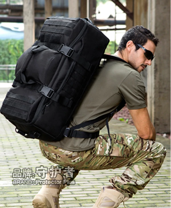 60L守护者登山包两用行囊包手提包旅行男大容量行李包户外双肩包