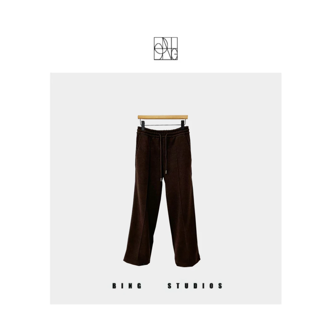 【LULU YUG】秋冬休闲百搭显瘦醋酸羊毛拼缝裤MR-116