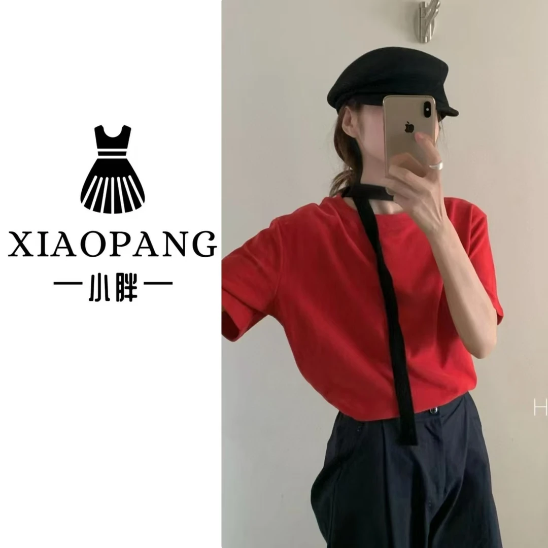 【小胖家】52939早秋款清新圆领百搭短袖T恤