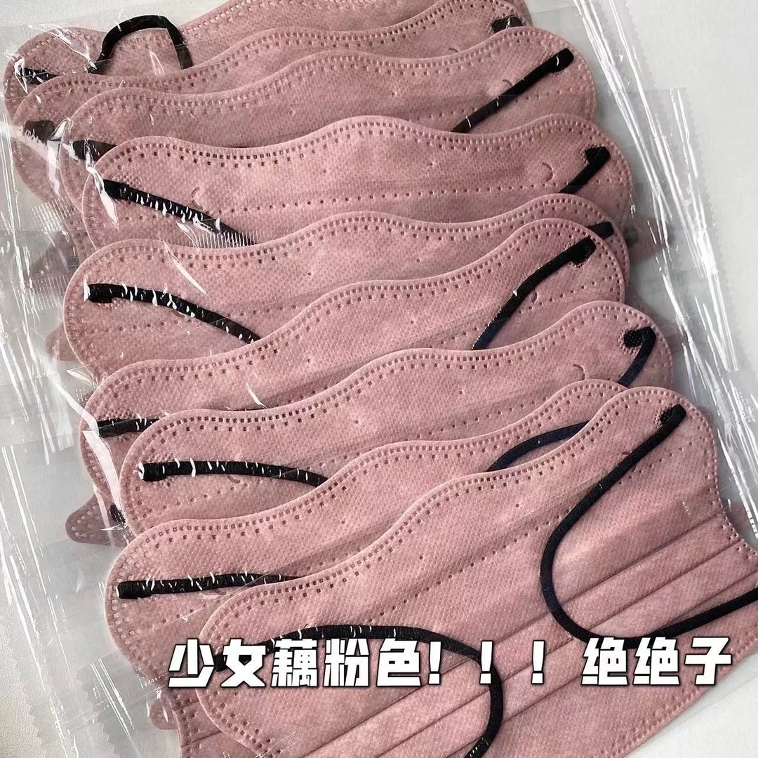 莫兰迪护眼角口罩潮流一次性高颜值ins学院风显脸小