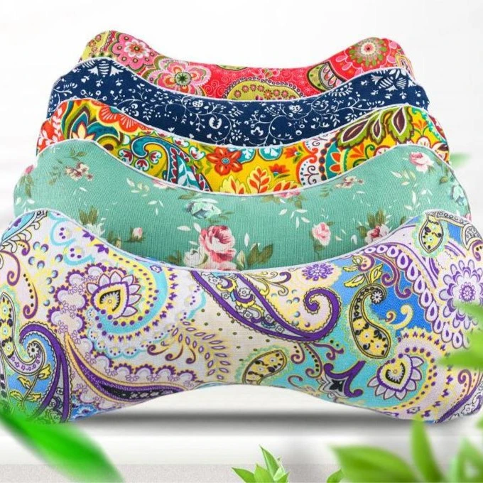 艾草颈椎骨头枕手工制作可拆洗透气棉麻老粗布家用夏凉驱蚊安心睡