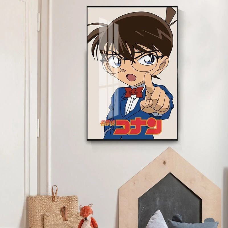 名侦探柯南挂画儿童房装饰画床头画动漫男孩卧室新一怪盗基德壁画