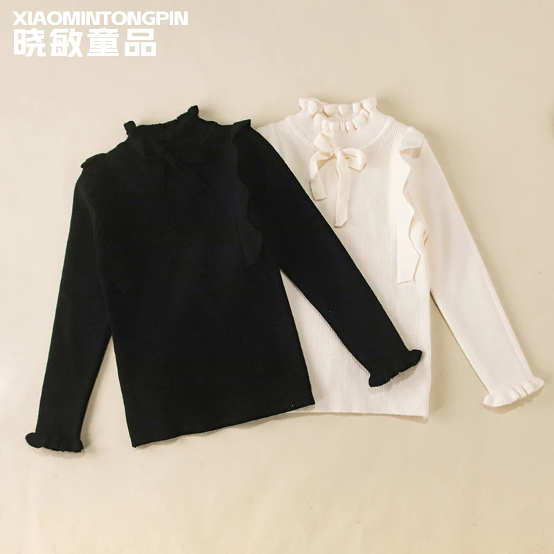 系带花边针织毛衣3C3251