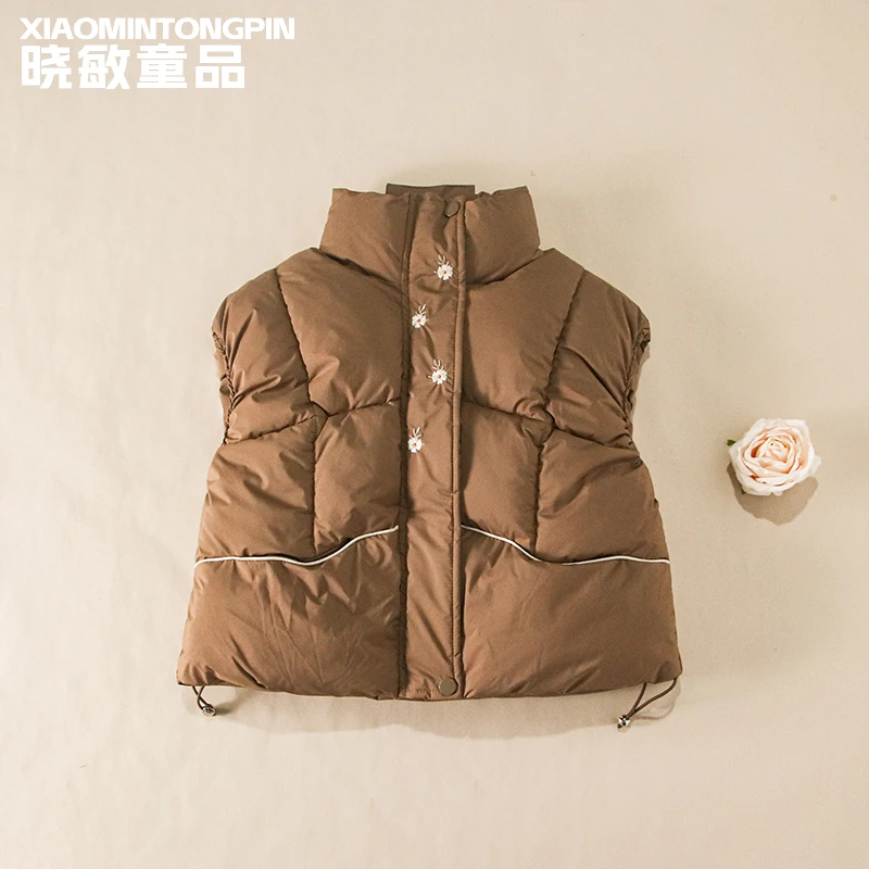 绣花门襟棉马甲3C3462