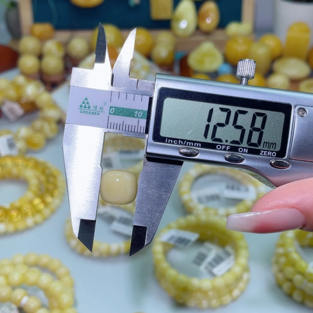 【闪购商品】琥珀手链未镶嵌L***精工老型白花蜡单珠