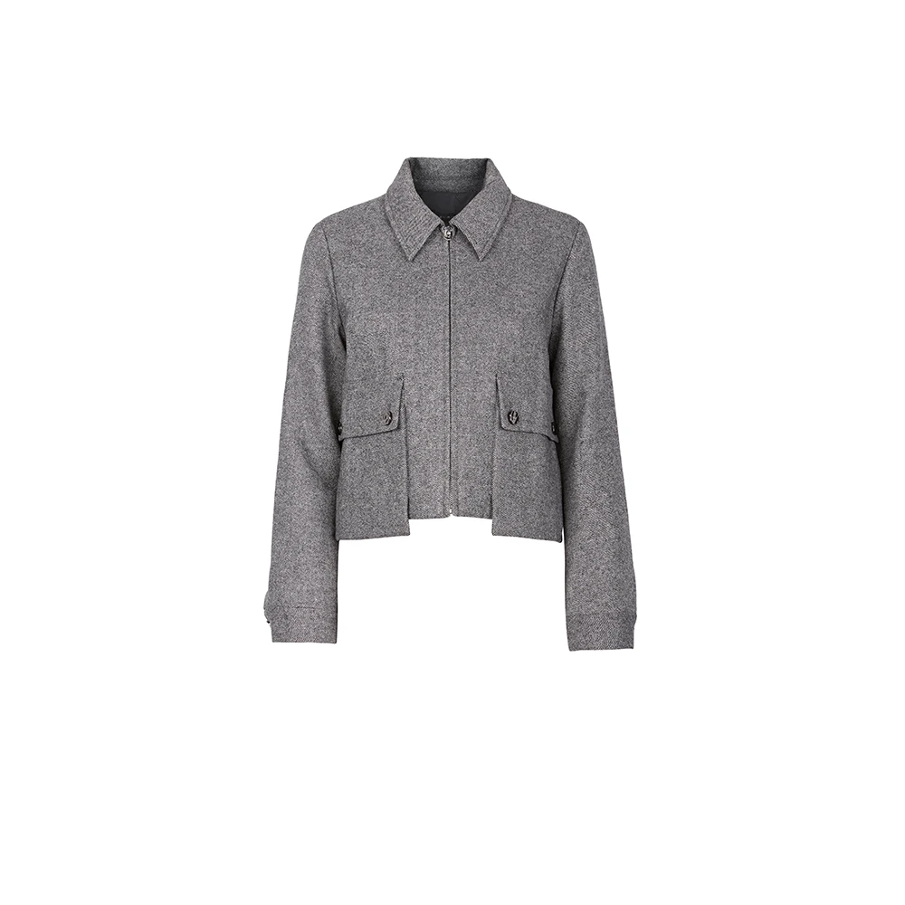 圣迪奥新款气质时尚设计师翻领上衣短外套S243Z2201