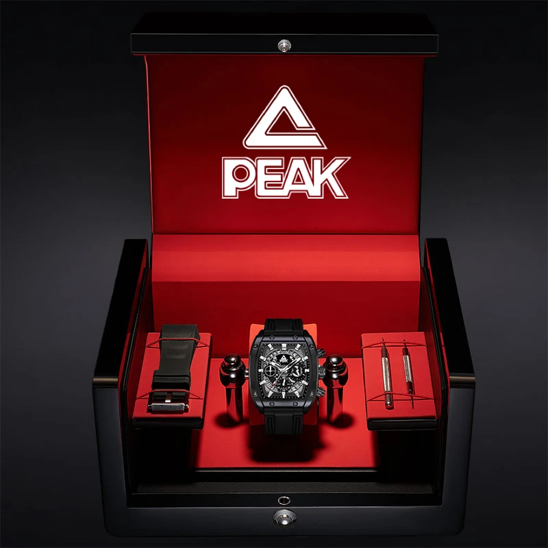 Peak/匹克正品男士手表名牌运动酒桶形石英表男款机械学生日礼物