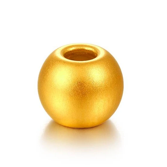 【娇娇专享】足金999 卡4磨砂珠子 不配绳不配链 ZBHJD918