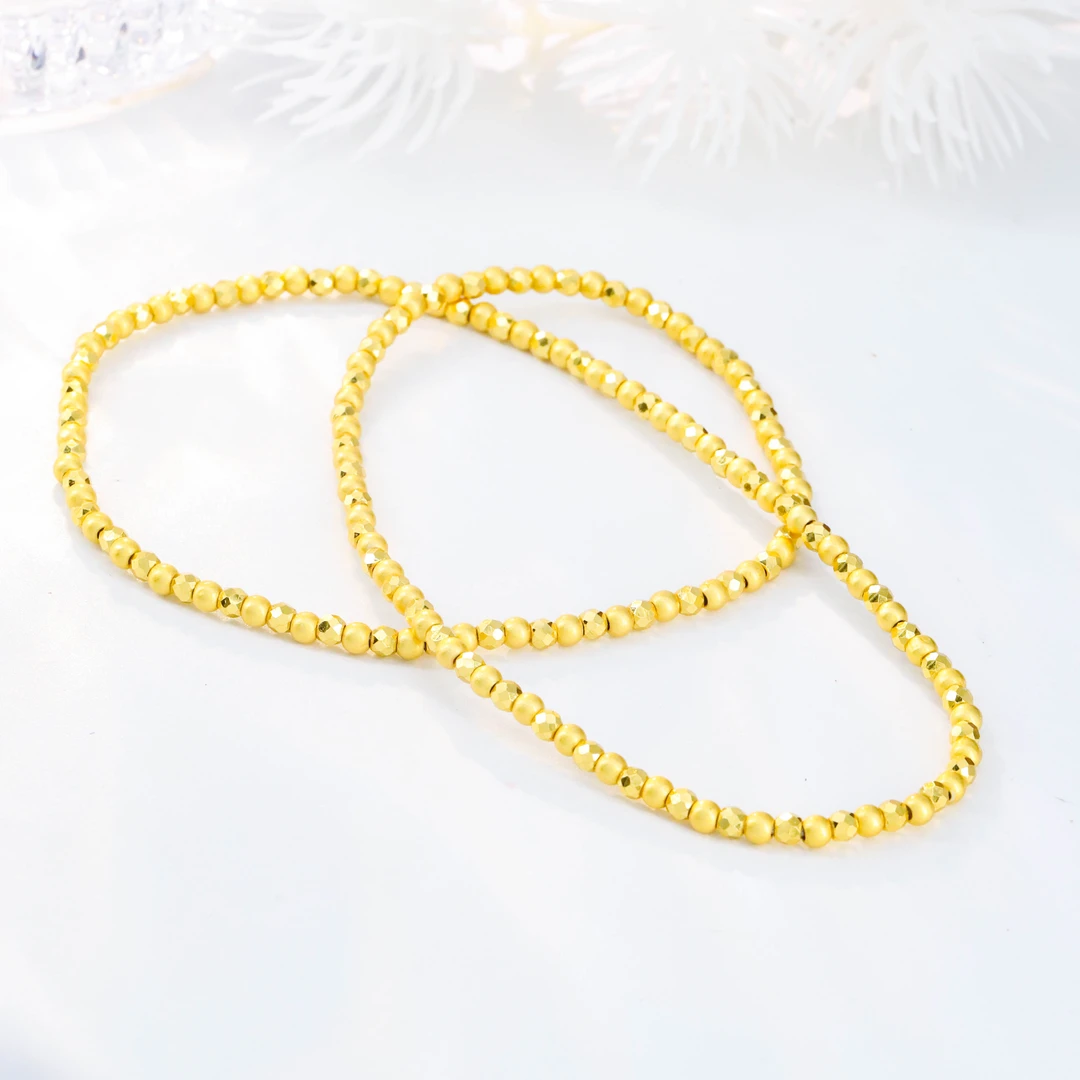 链子足银 【晓韵专享】足银磨砂间蹦迪珠项链 YXL046