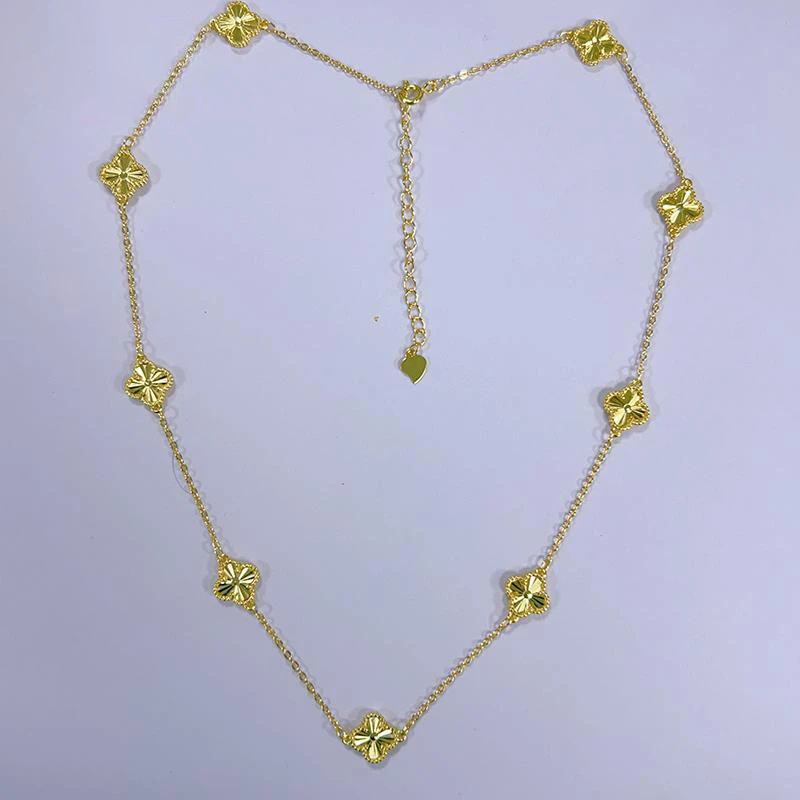 链子925银 【潇潇专享】925银镭射四叶草项链YXL083