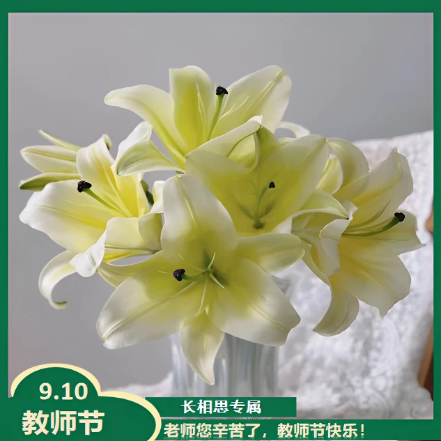 【教师节心意好礼】1头黄色系香水百合 任意2单以上发货包邮鲜花