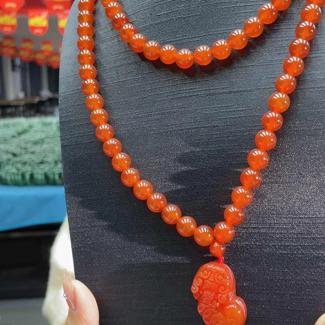 【闪购商品】玛瑙/玉髓新款108颗毛衣链未镶嵌