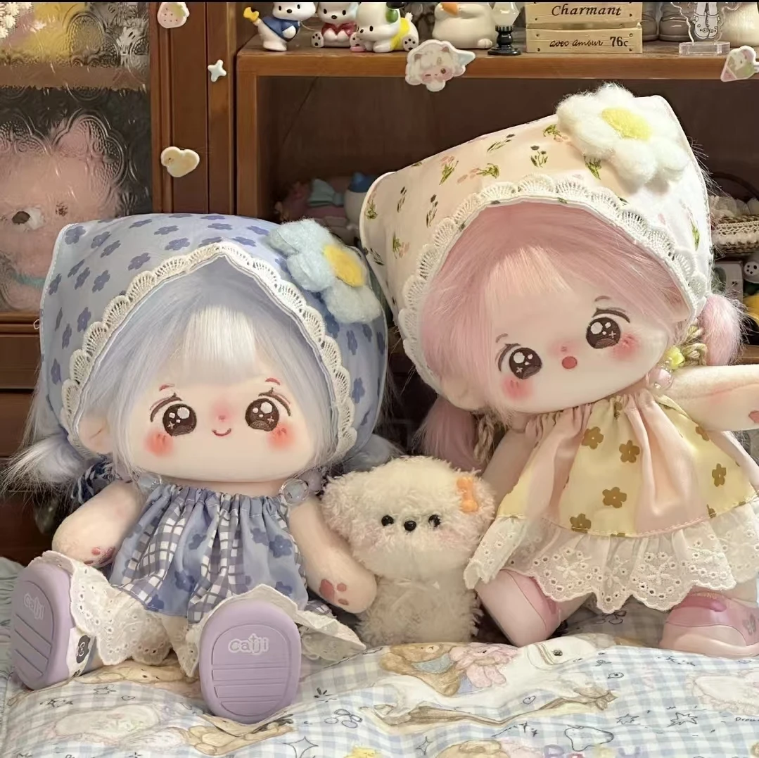 【前10下单送鞋】20cm娃衣服棉花娃娃裙子炸毛女娃田园风多点套装