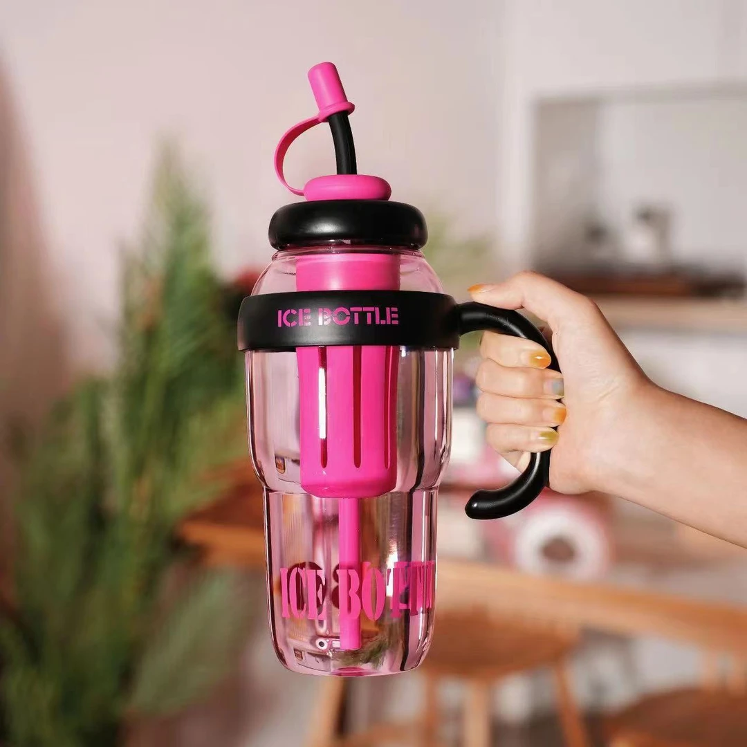 夏季创意高颜值超大容量1300ML网红冰霸杯水壶时尚家用户外喝水杯