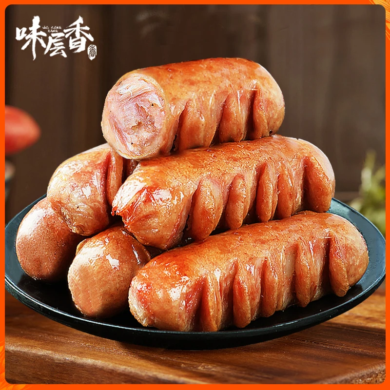 【味层香】黑猪肉爆汁烤肠400g*4袋 （8根/袋）空气炸锅速食半成品