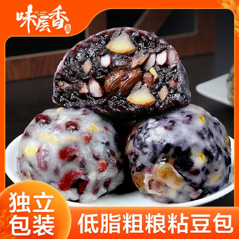 【味层香】山东粗粮粘豆包低脂无糖精100g*10个独立包装五谷杂粮