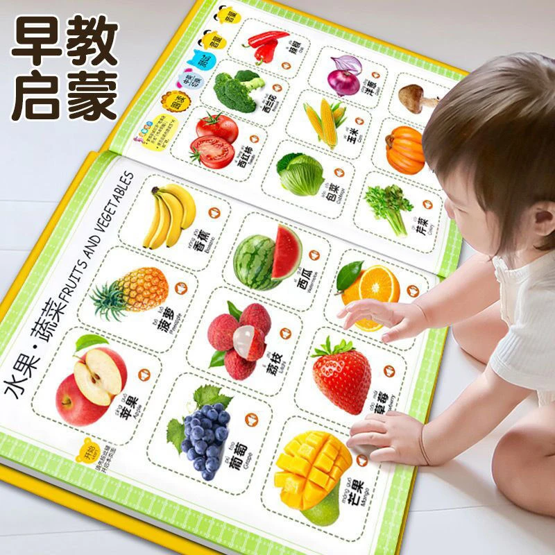 宝宝双语启蒙发声书早教机会说话的学习机益智玩具拼音有声点读书