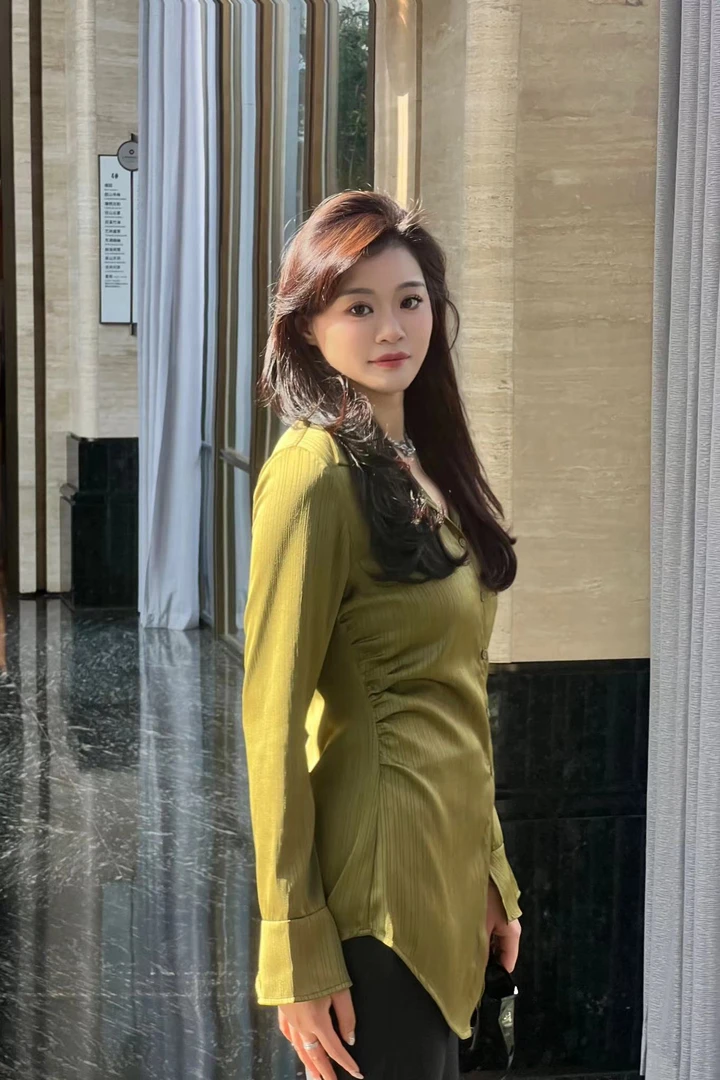 【清】暗纹条纹衬衫高个子加长定制夏季显瘦气质衬衣长袖日常