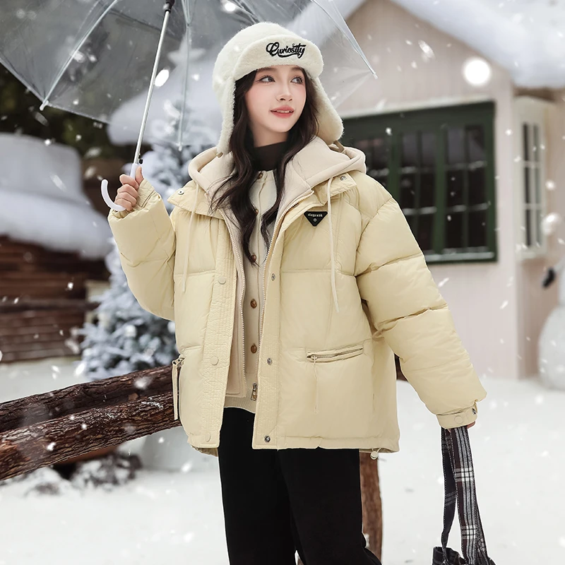 女童棉服冬装2024新款洋气中大童假两件棉衣女孩棉袄冬季外套