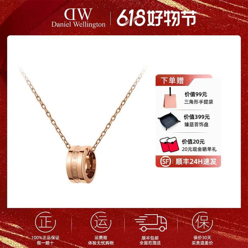 DanielWellington 合金项链 DW情侣项链礼物ELAN系列时尚轻奢流金