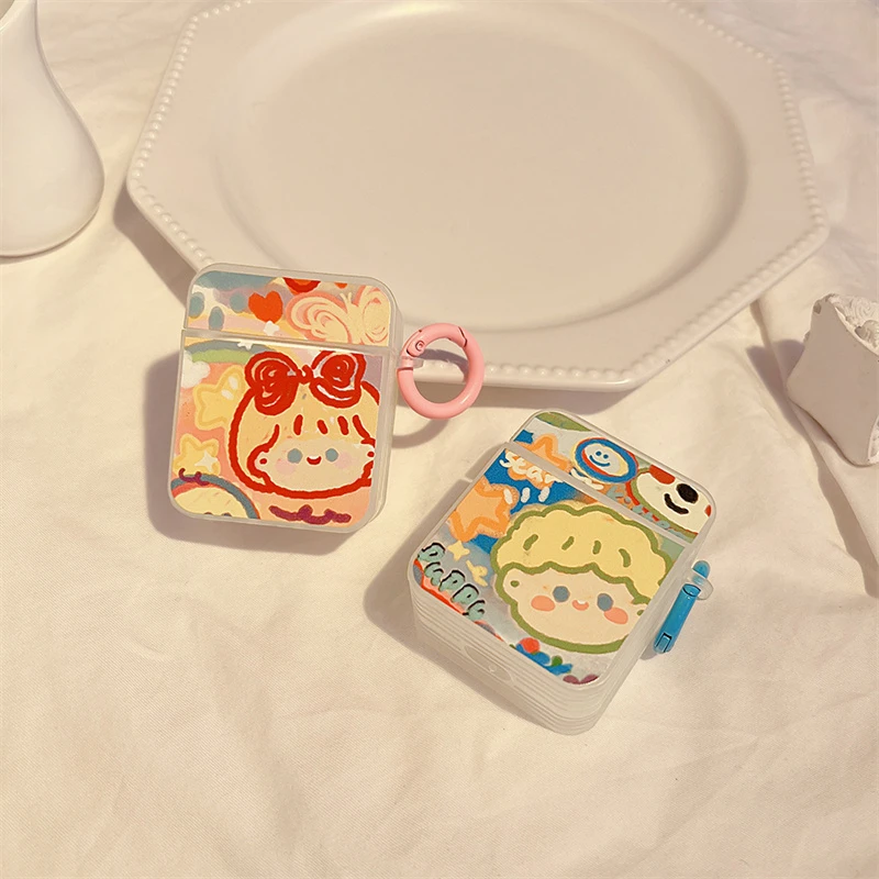 定制 ins风简约可爱耳机保护套 AirPods 1/2代/欧雷特Airbuds/AirPods 3/AirPods Pro/ZGA Airbuds Pro耳机壳