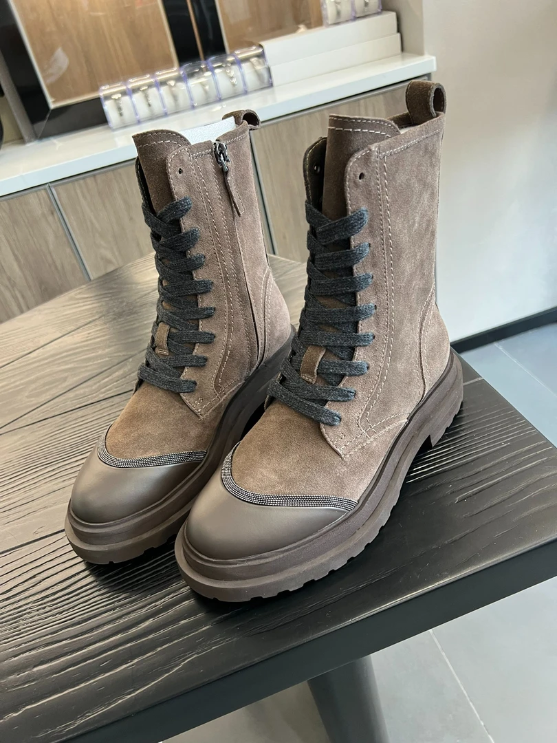 Encore Lin秋冬季复古时尚百搭超舒适怀旧经典马丁女靴厚底户外