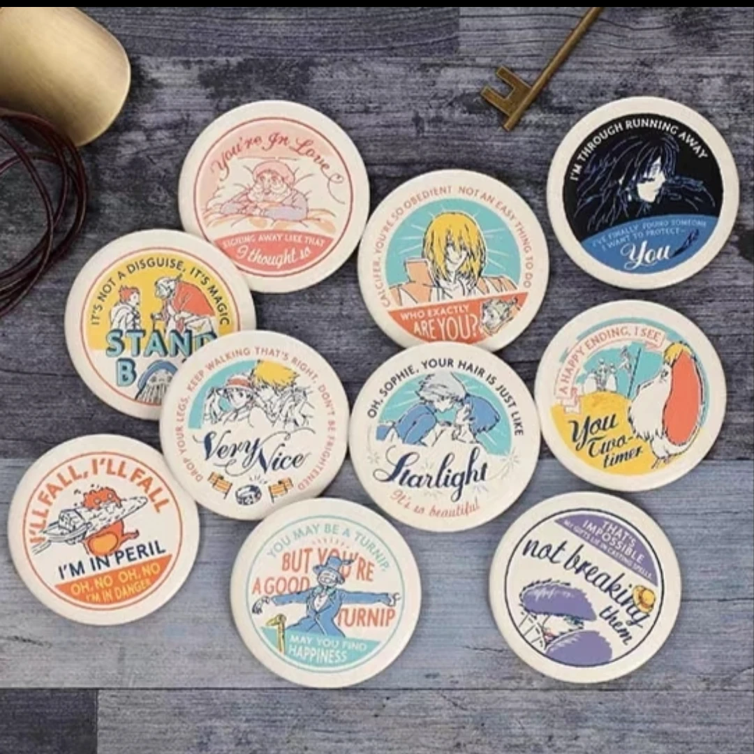 宫崎骏吉卜力奶盖徽章盲袋，日漫正版周边国现直播，未成年禁拍