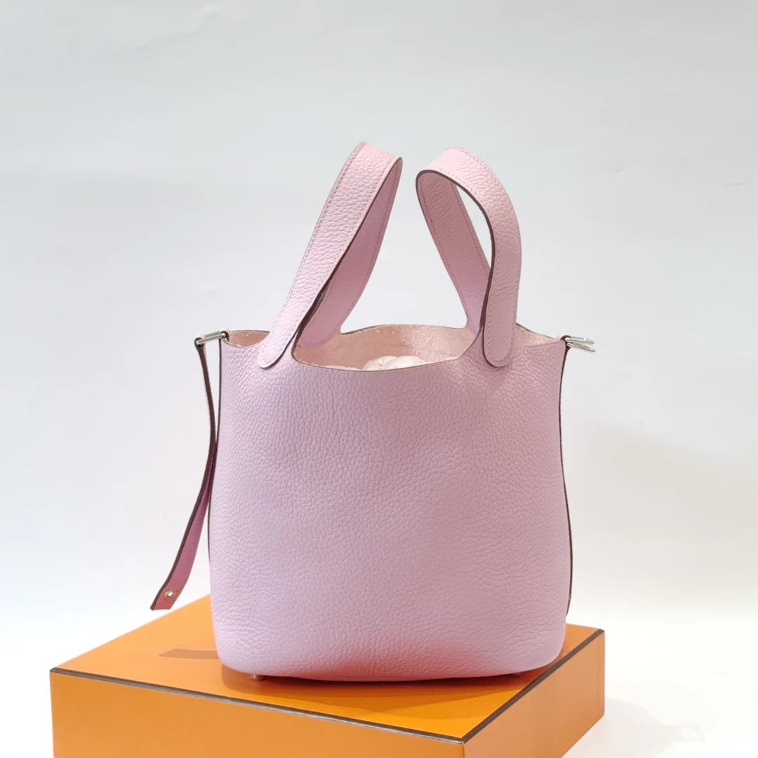 99新爱马仕 Hermes 菜篮子18 锦葵紫 银扣 tc Z刻