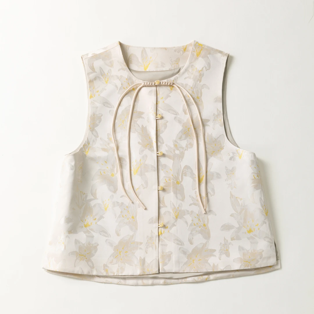 福利款真丝宋锦上衣马甲直播链接