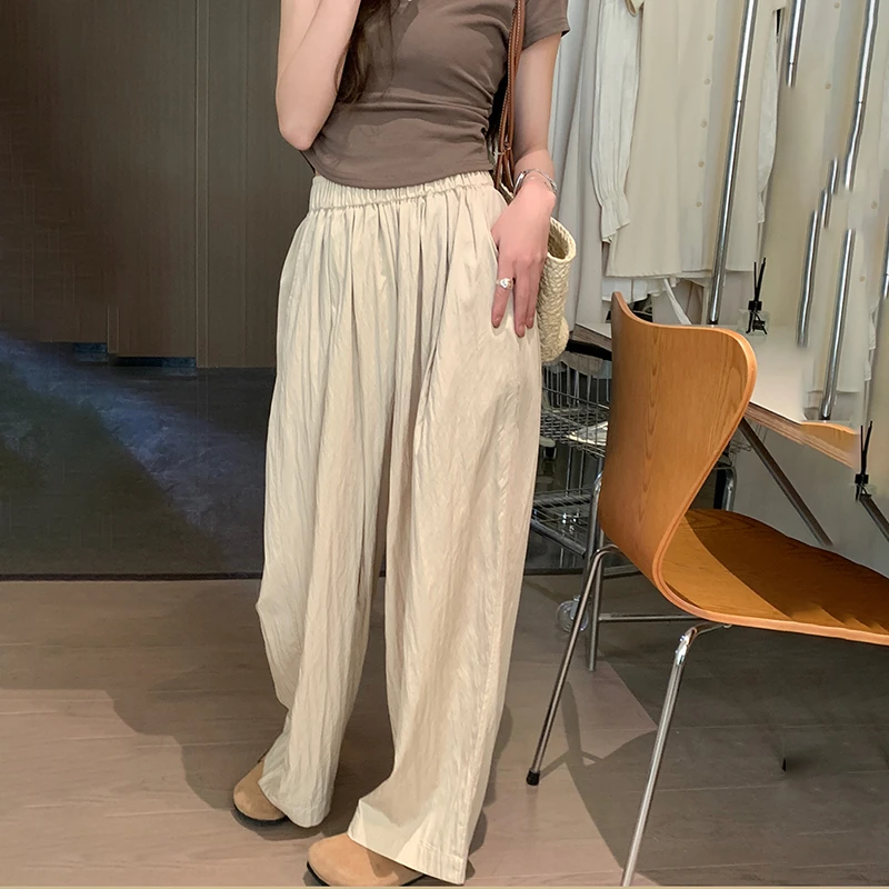 山本裤阔腿裤女垂坠感夏季2025年新款小个子高腰显瘦百搭裤子女