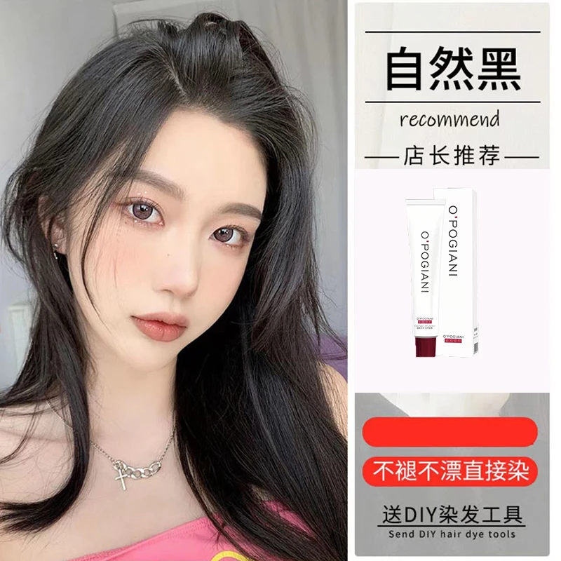 DZ自然黑 新款发色 遮盖白发自己在家染发剂显白潮流色