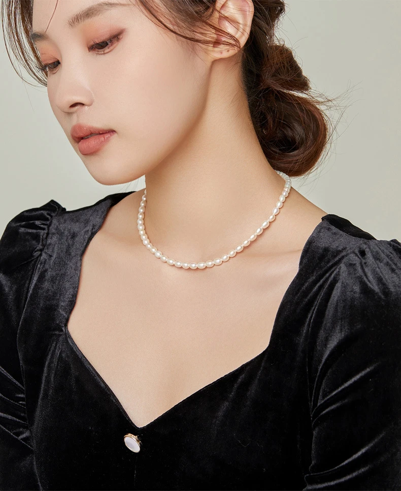 【新粉专享】6mm天然淡水珍珠项链全珍珠项链LH0520