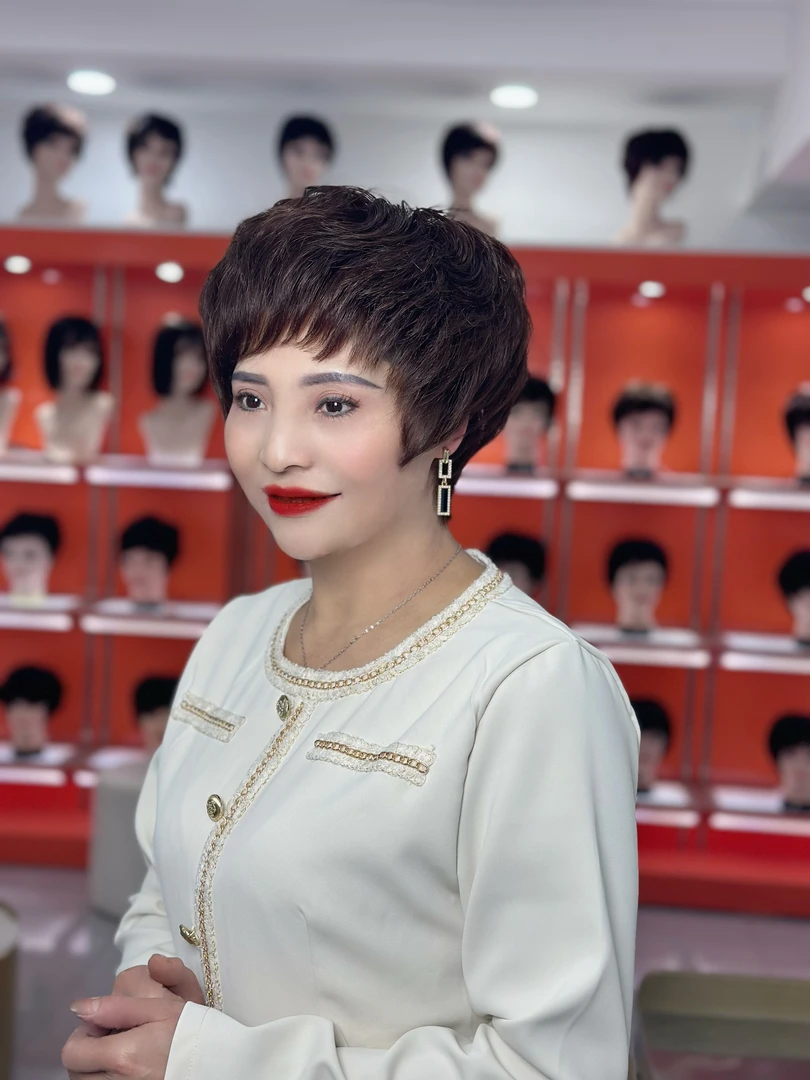 37号链接，嘉秀假发私人时尚短发斜刘海文理发