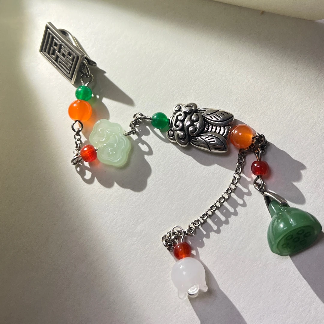 【饰品】中国风古典中式素款古风气质国潮镶嵌饰品手工简约