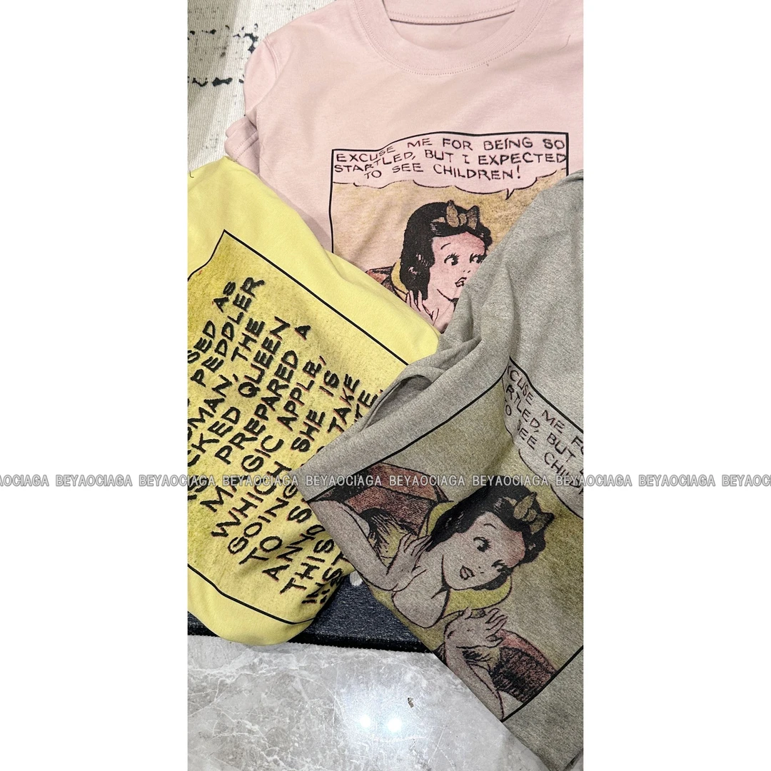 『北尧』新款显瘦百搭公主头字母宽松休闲长袖T恤