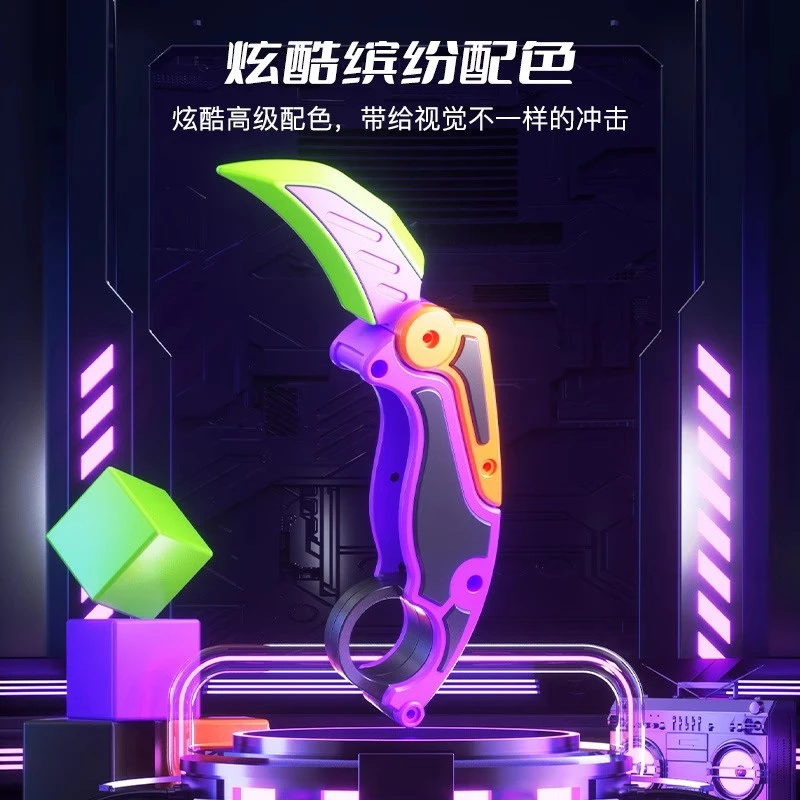 二代升级折叠爪子刀解压玩具网红重力小萝卜刀直跳训练蝴蝶爪刃