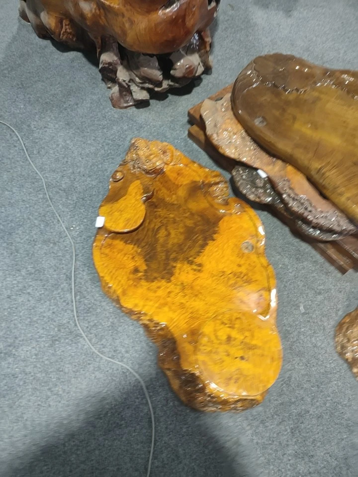 缅甸金丝楠木茶盘