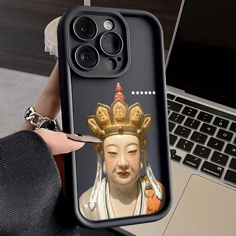 搞怪菩萨iphone15pro苹果壳14promax新款13pro防摔12/11/XS创意XR