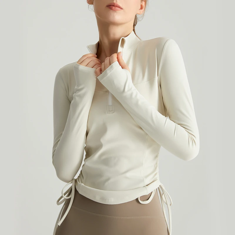 运动外套瑜伽服套装女2023新款秋冬长袖外穿显瘦健身跑步训练服