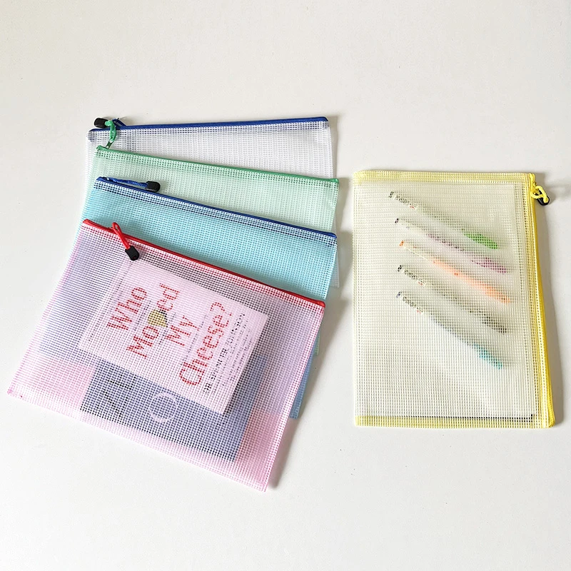 a4文件袋拉链式透明防水资料学生塑料B5文具袋A6票据袋B8零钱袋兜
