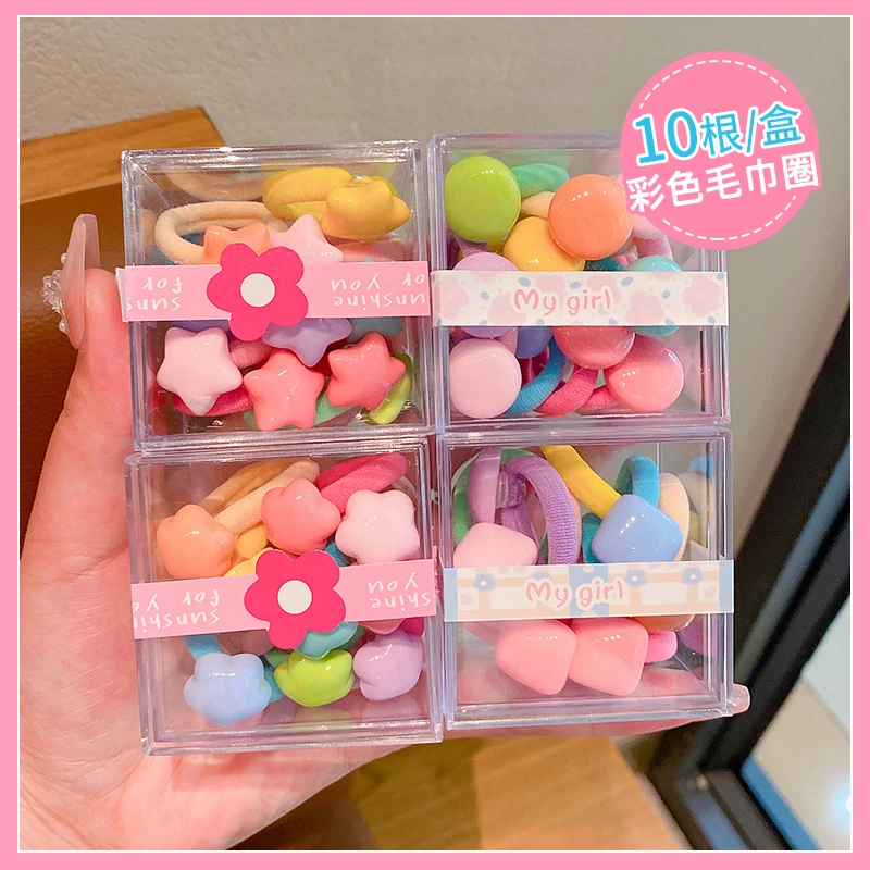 儿童卡通皮筋小女孩高弹力不伤发发饰女童星星橡皮筋宝宝公主头饰