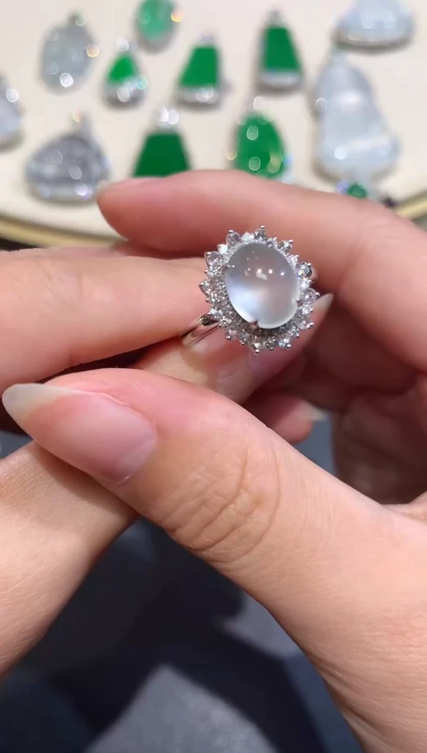 【闪购商品】翡翠戒指18K金镶嵌C81|18800+0