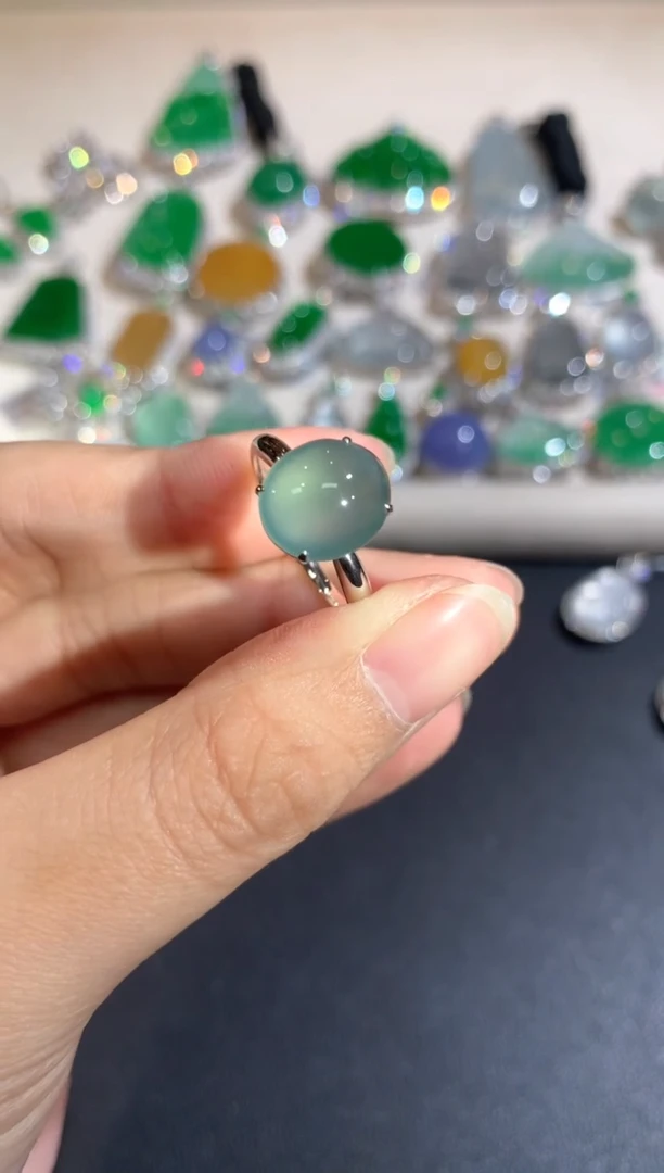 【闪购商品】翡翠戒指18K金镶嵌A192|2500拍一发一