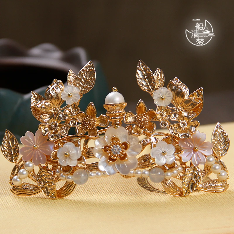 一船清梦若初见发钗发冠汉服发饰头饰配饰品古风百搭流苏步摇