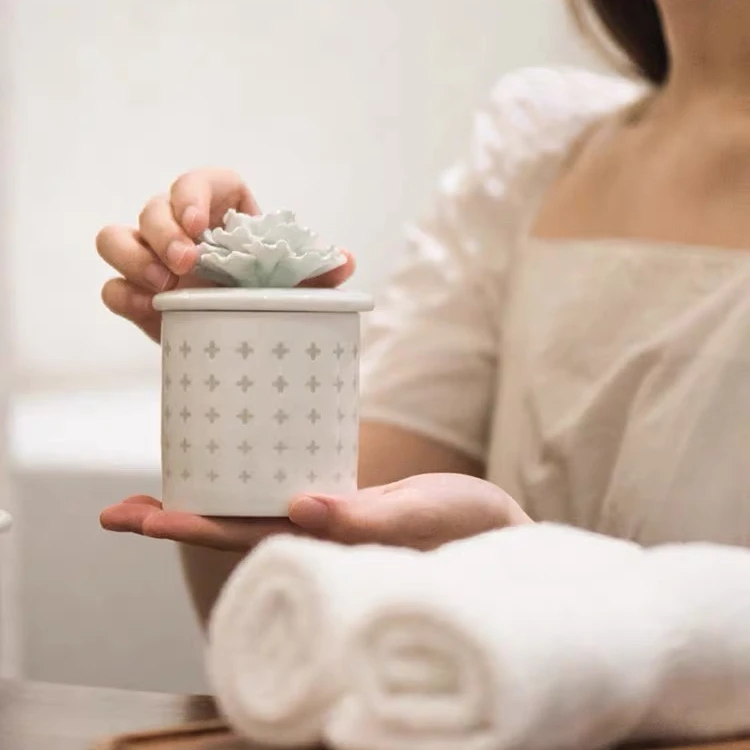 景德里陶瓷香薰灯小夜灯儿童房少女ins创意氛围灯卧室床头灯