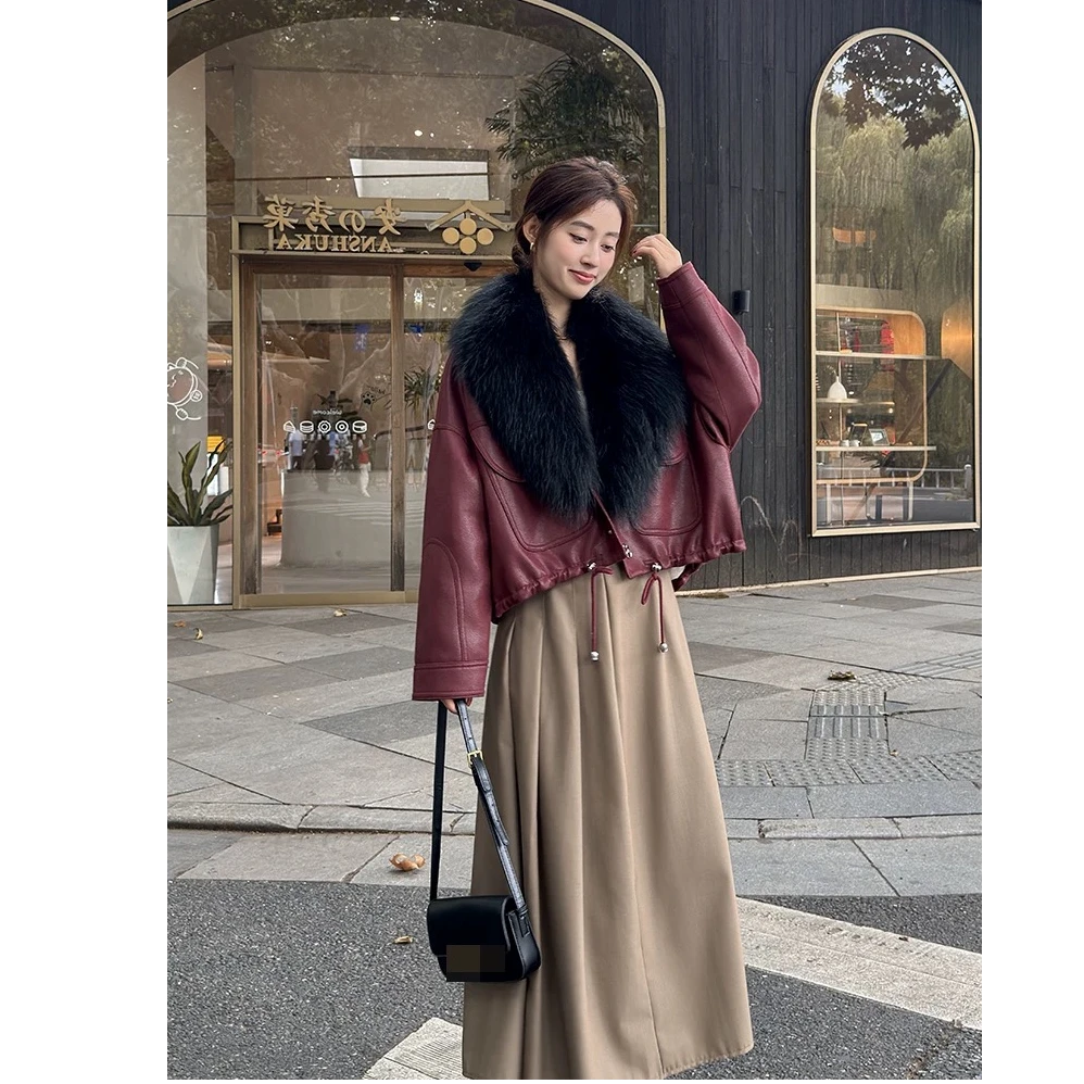 秋冬季短款潮流新品拼接撞色百搭鹅派克服24916