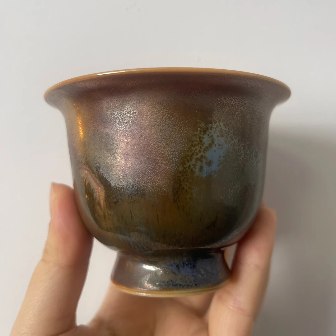 惊【孤品】艺术家王歌林 大千彩裸胎单杯 手工陶瓷茶具茶杯 7026