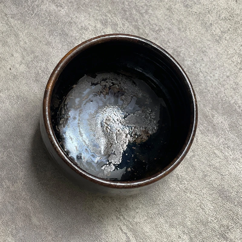 【孤品】艺术家 刘鑫墨绿咖釉系单杯 手工陶瓷艺术品 9629