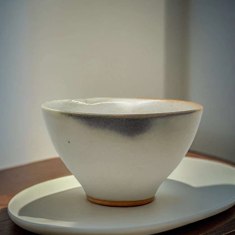 惊 【孤品】艺术家雷杰单杯 墨 手工制作陶瓷茶具主人杯家用 7224