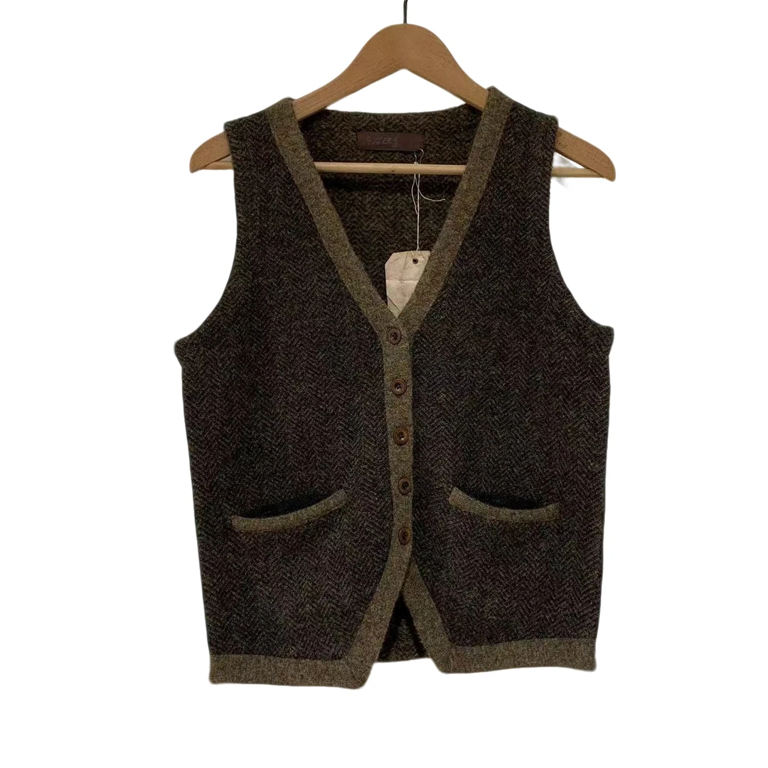 7折山山家-左岸迷香【针织马甲】21FW7077气质百搭休闲秋冬简约